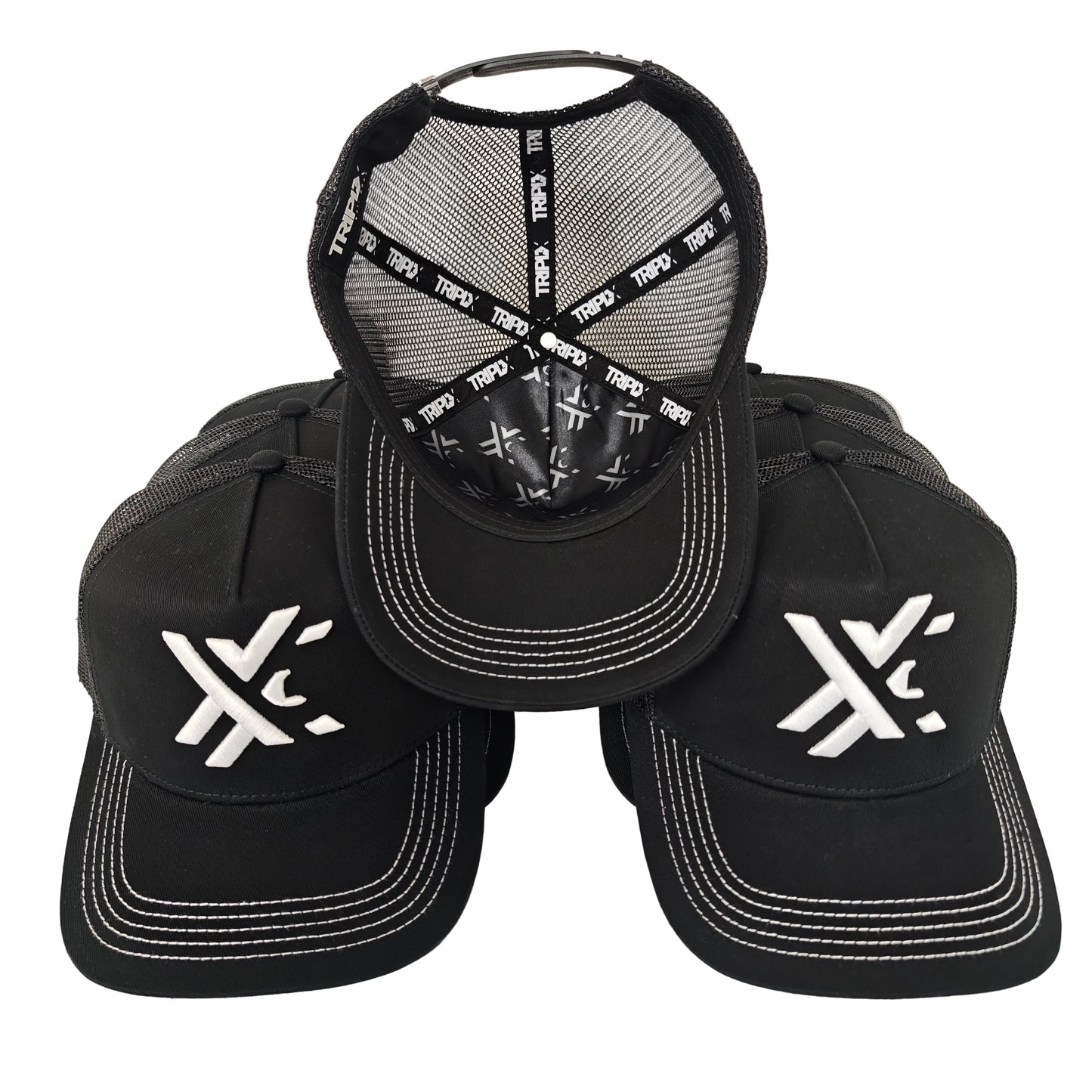 MESH HAT 3D EMBLEM BLACK/WHITE