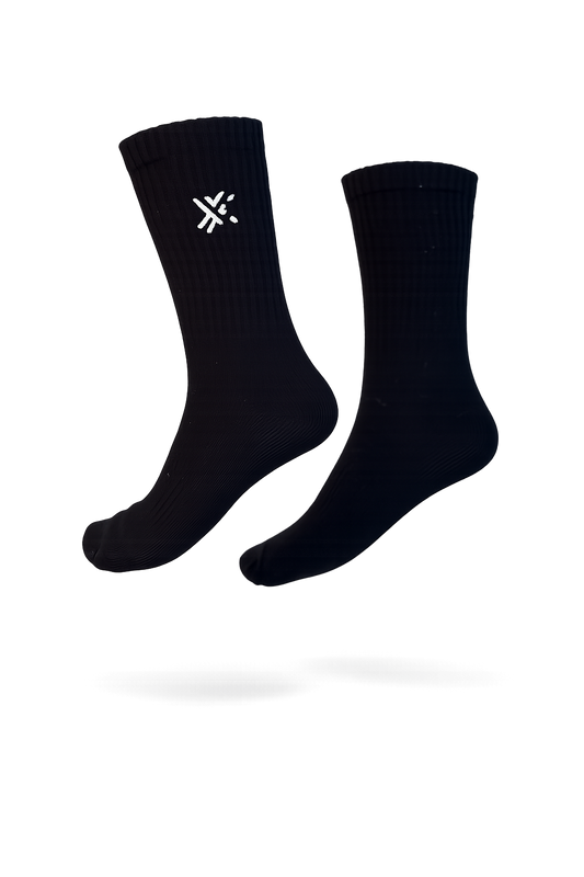 BLACK SOCKS - EMBROIDERED LOGO