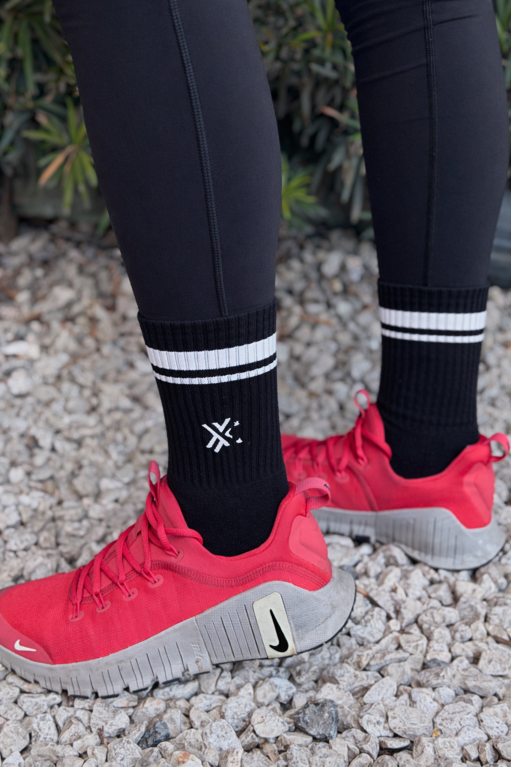 STRIPE SOCKS - BLACK