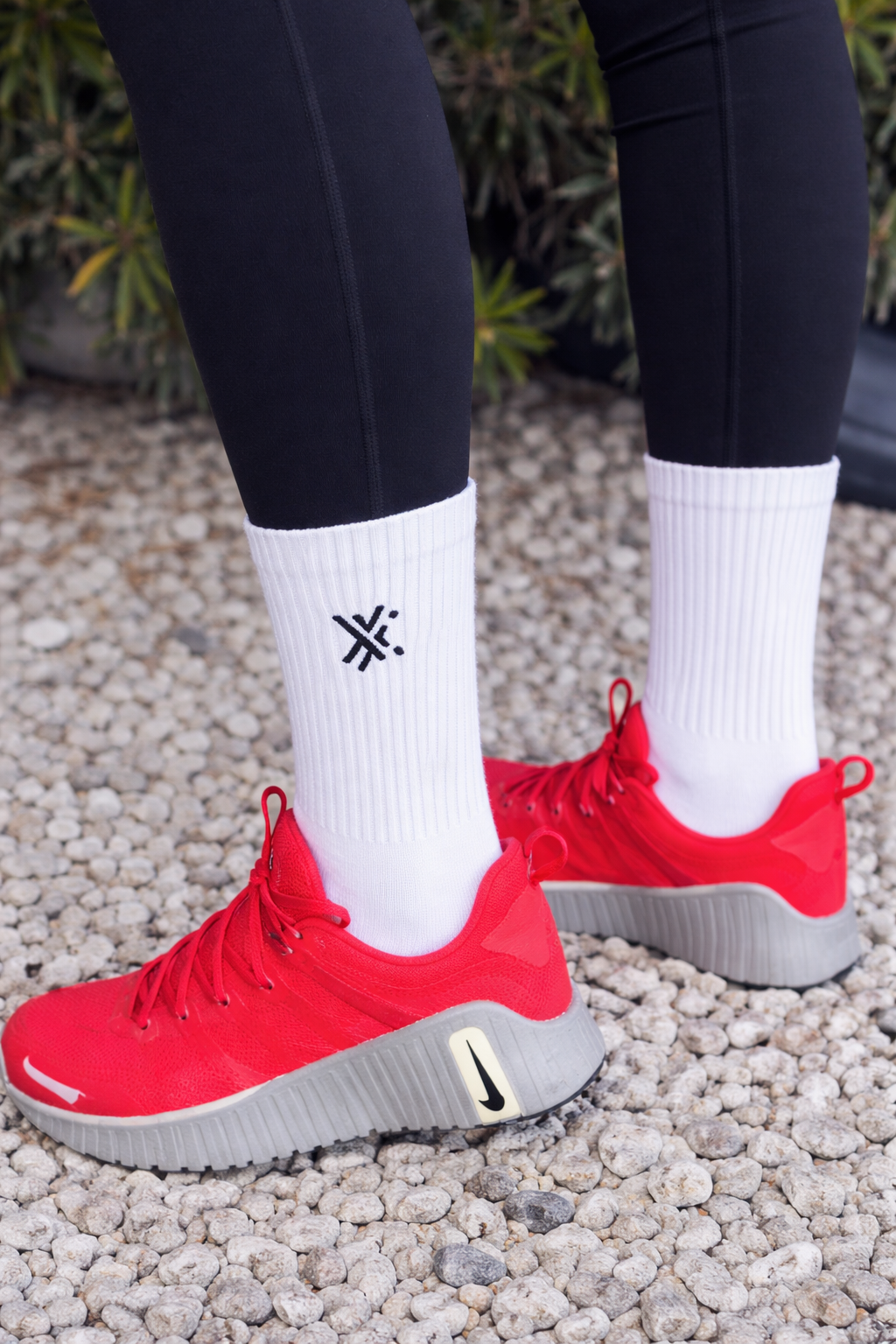 WHITE SOCKS - EMBROIDERED LOGO