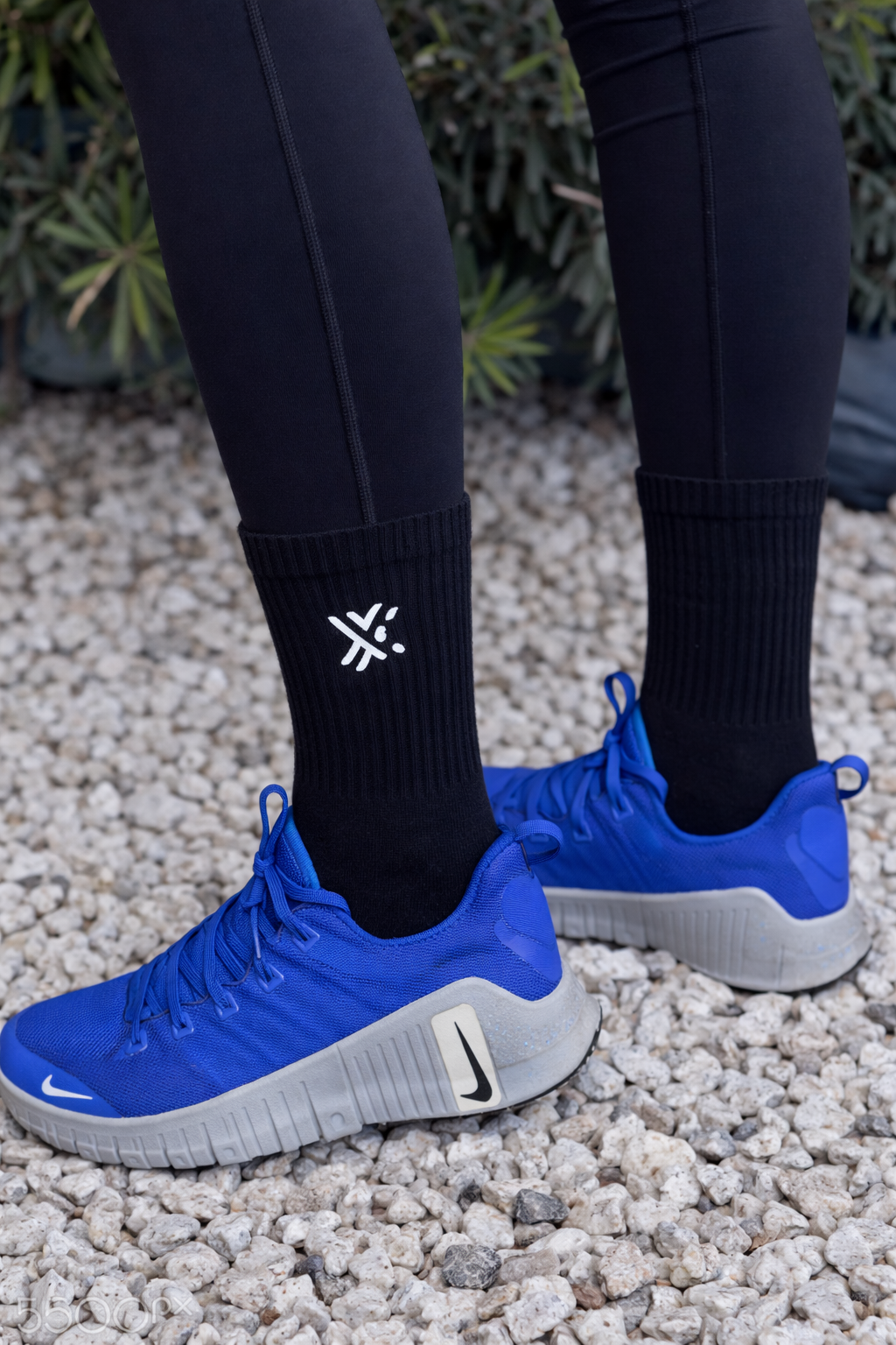 Black Socks - Embroidered Logo-2