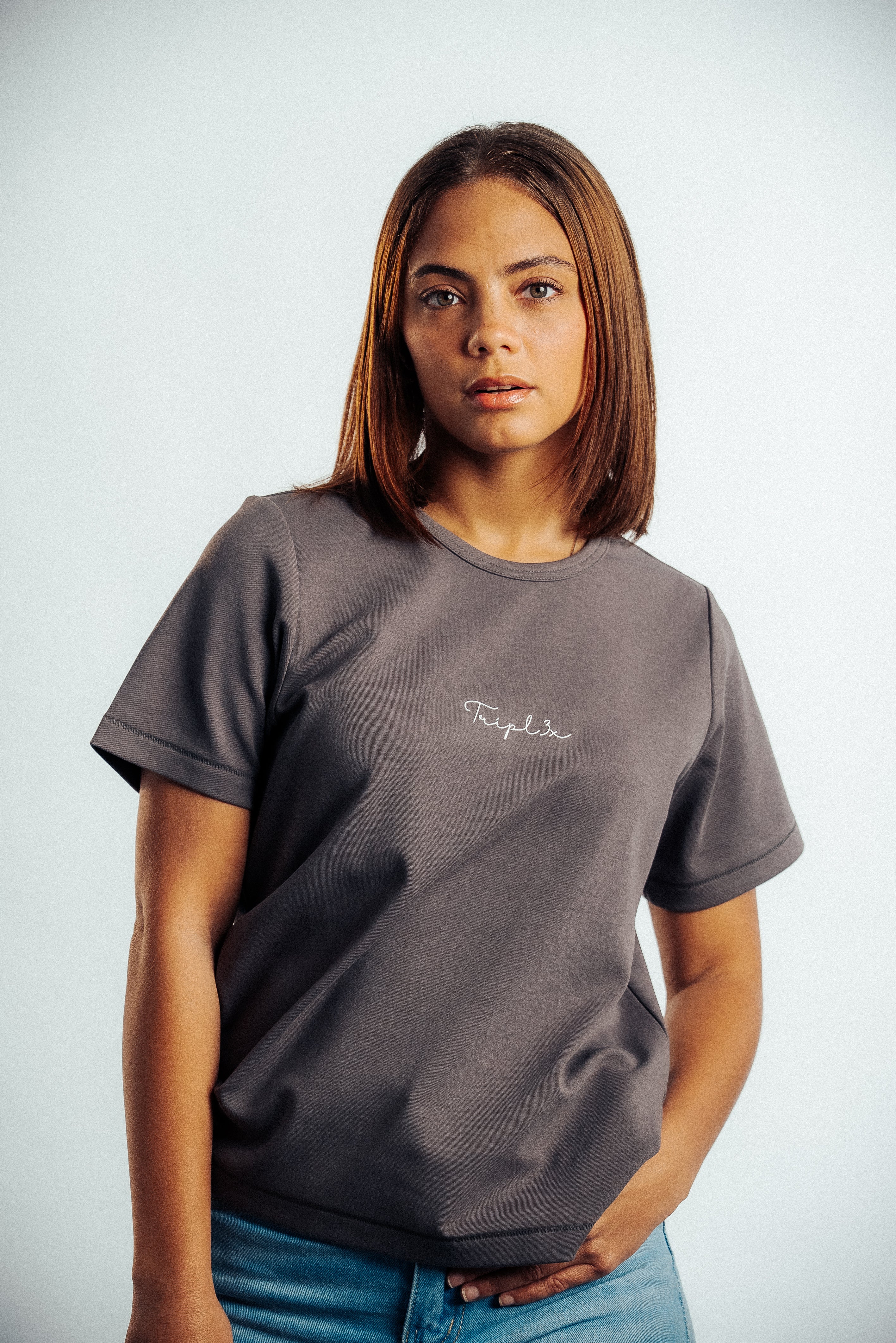 Dark Gray Ladies T-shirt-2