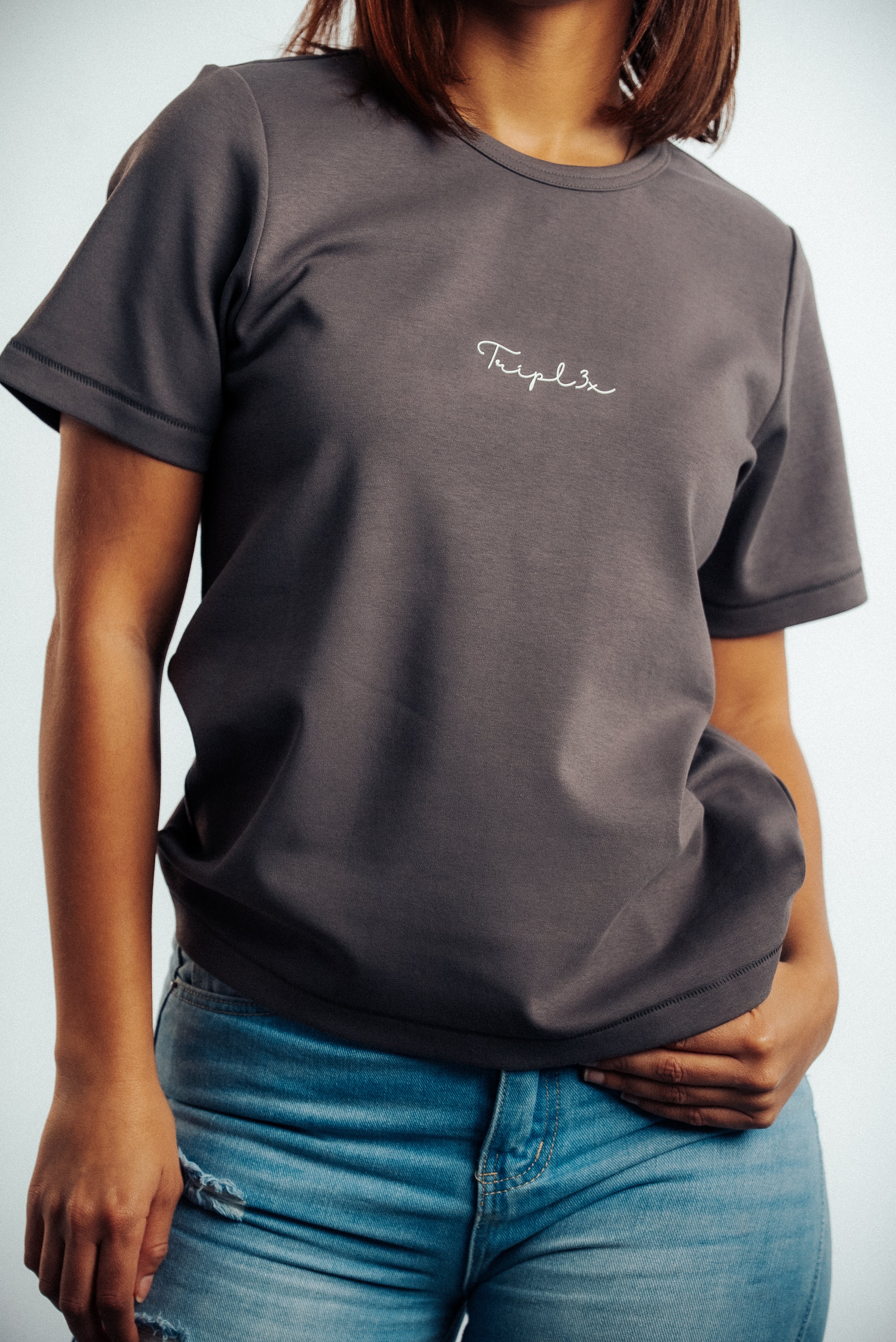 Dark Gray Ladies T-shirt-4