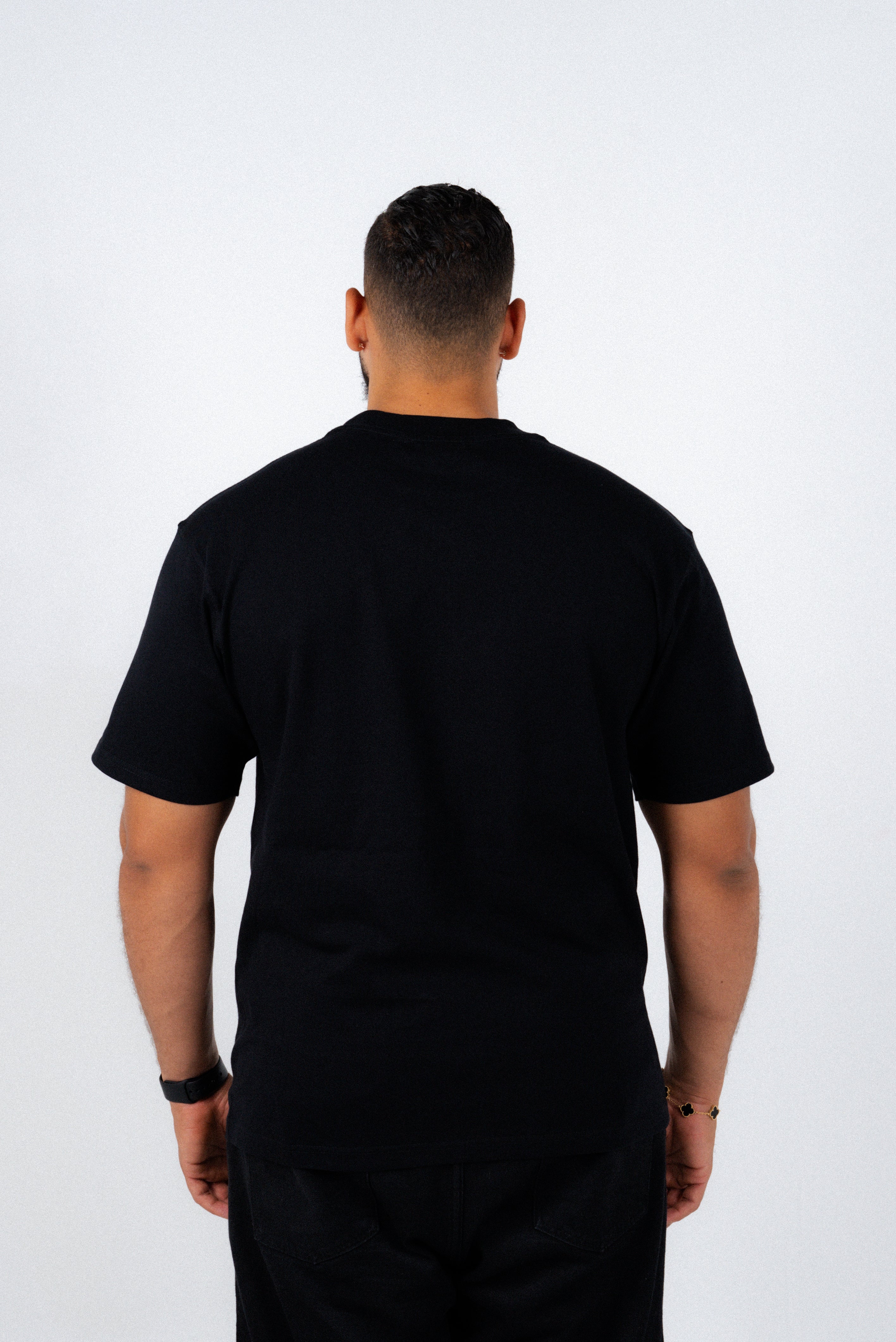 Black And Blue Basic T-Shirt-4