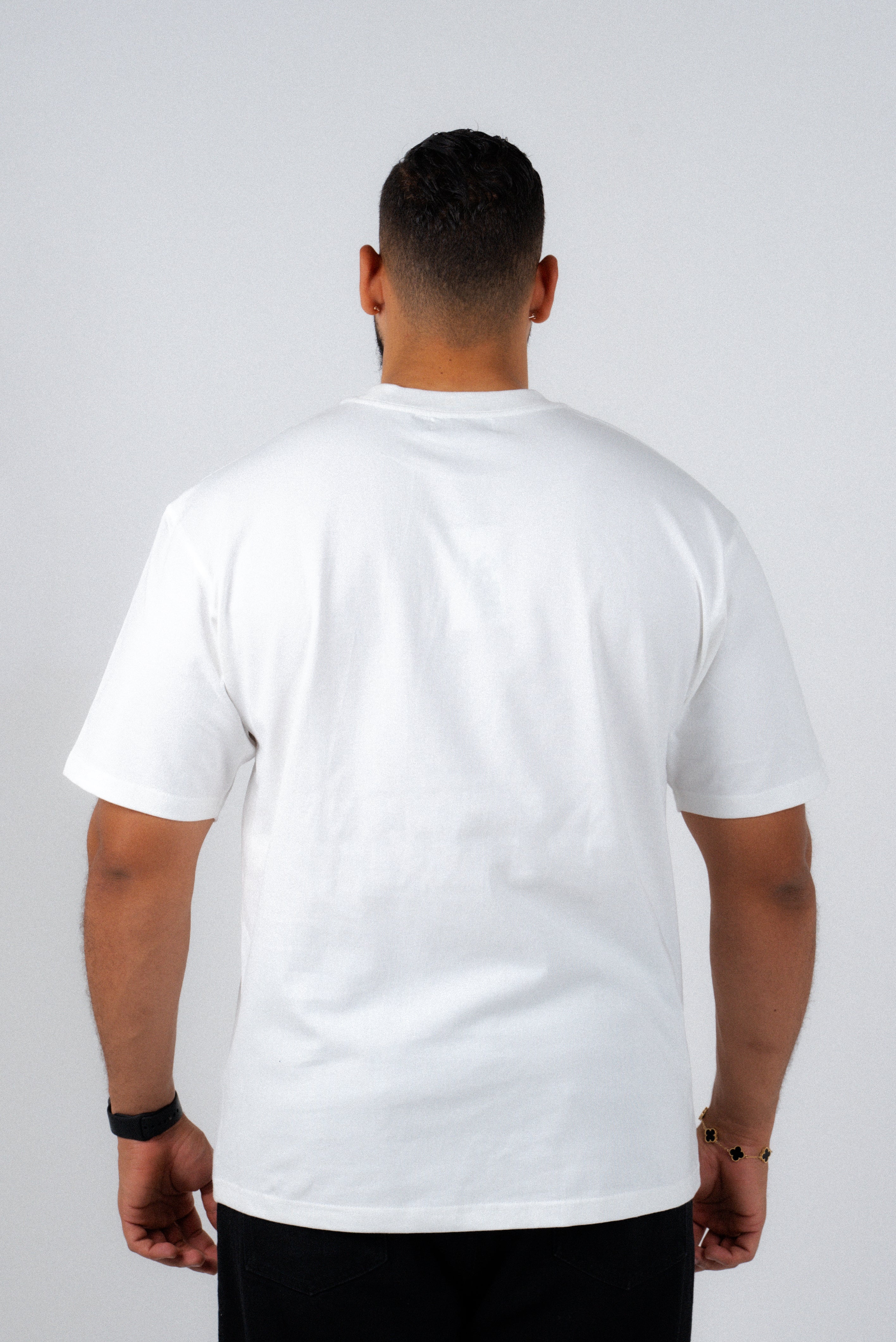 White And Black Basic T-Shirt-4