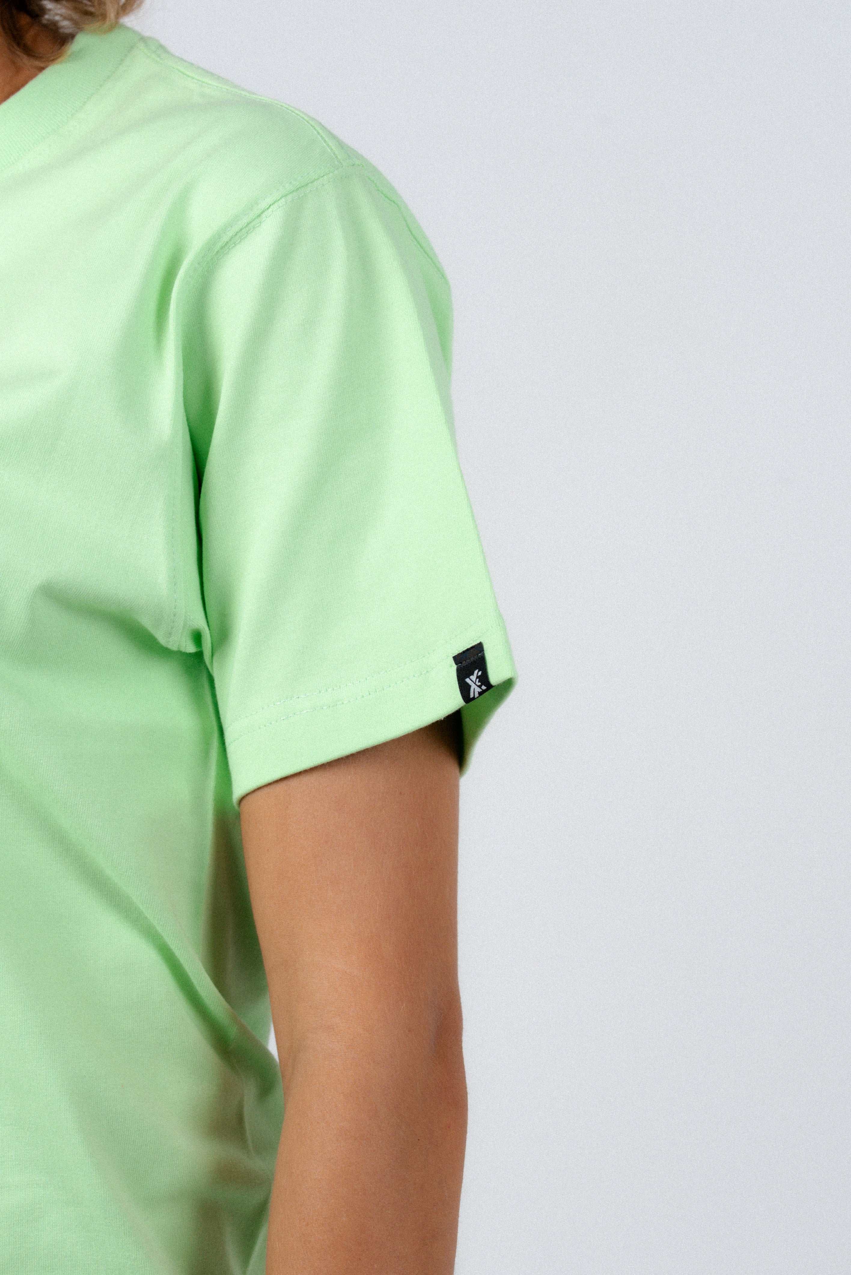 Light Green T-Shirt – Men's Relaxed Fit 3D Embroidery Premium Cotton-5