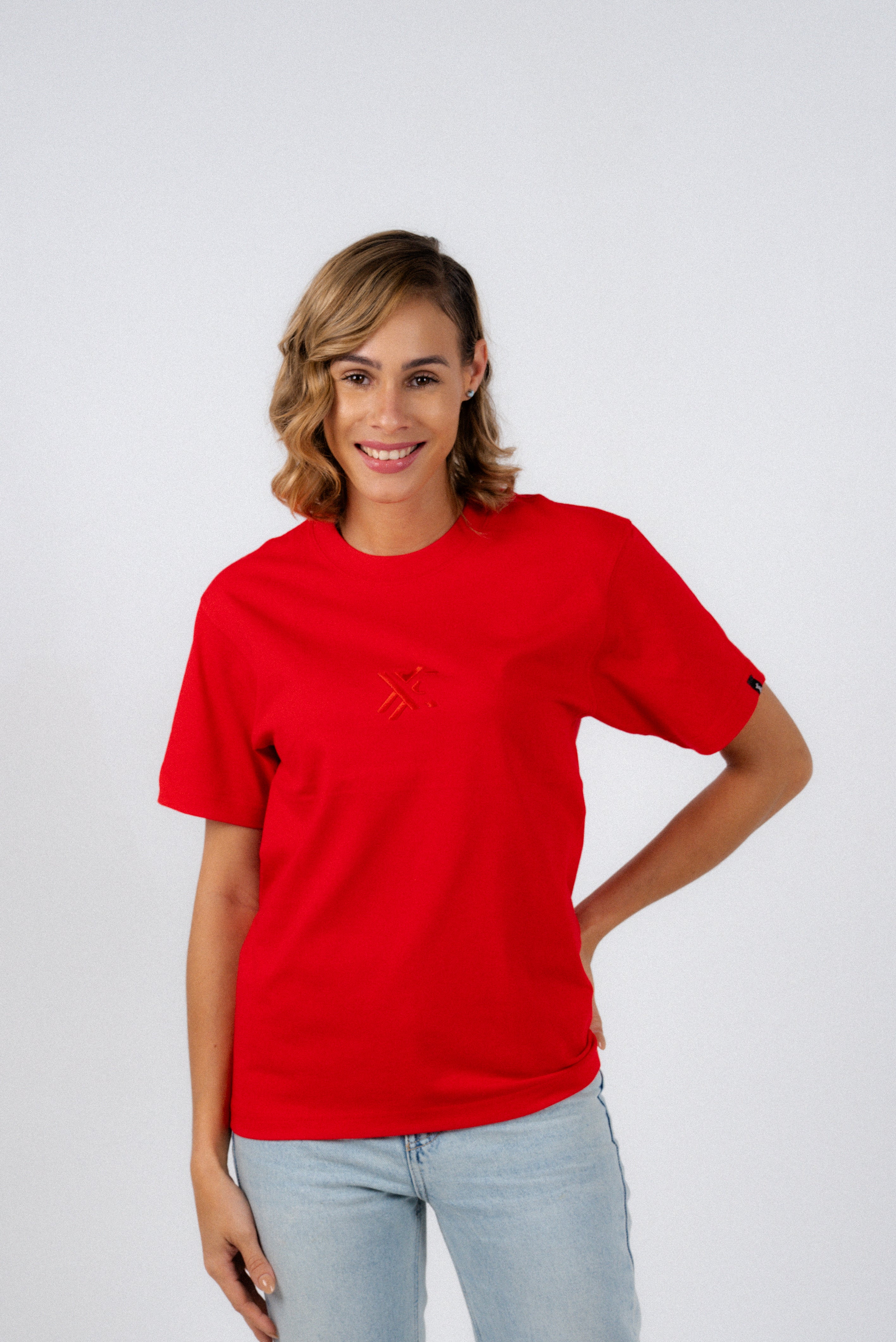 Big Red T-Shirt – Men's Relaxed Fit 3D Embroidery Premium Cotton-4