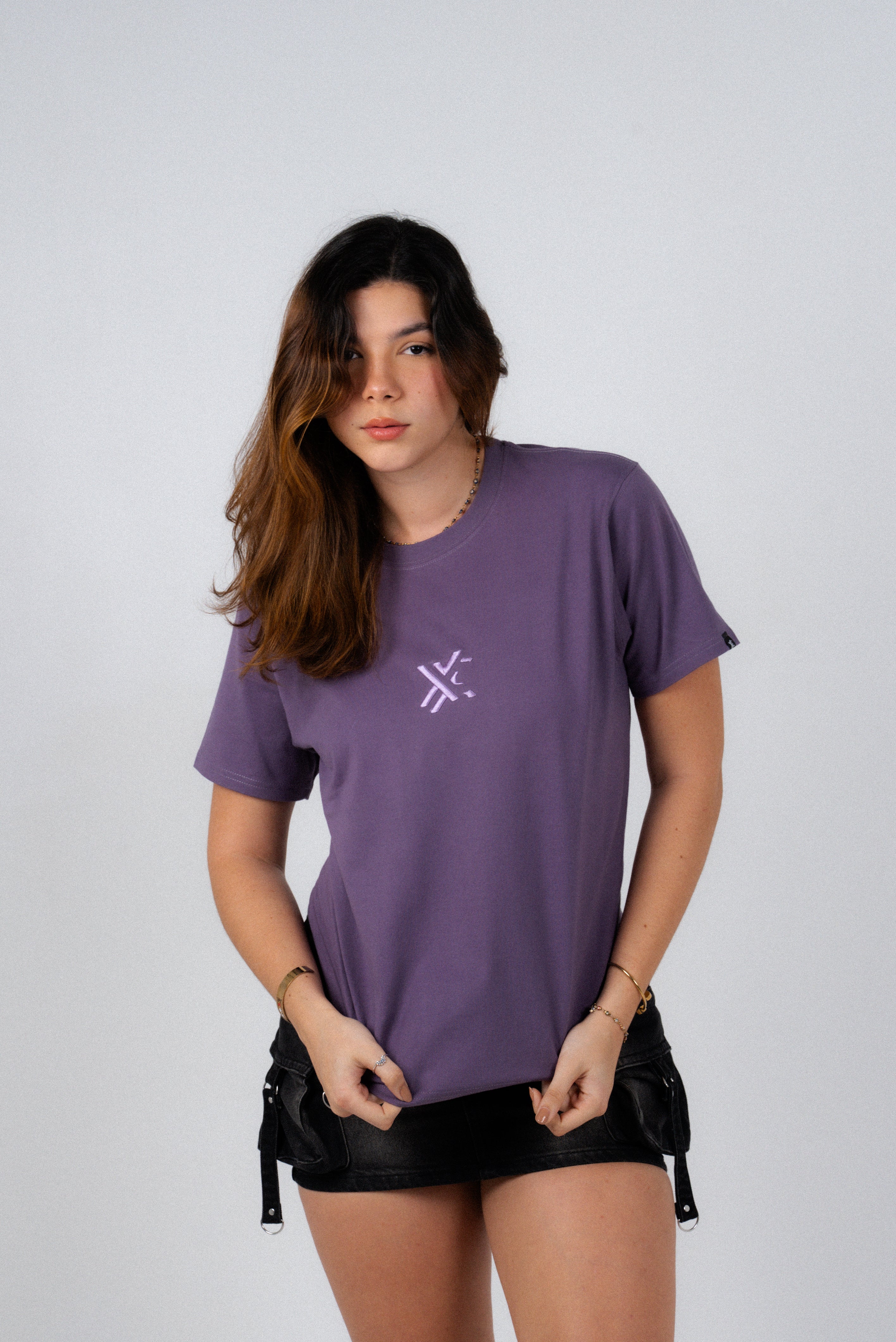 Grape Purple T-Shirt – Men's Relaxed Fit 3D Embroidery Premium Cotton-4