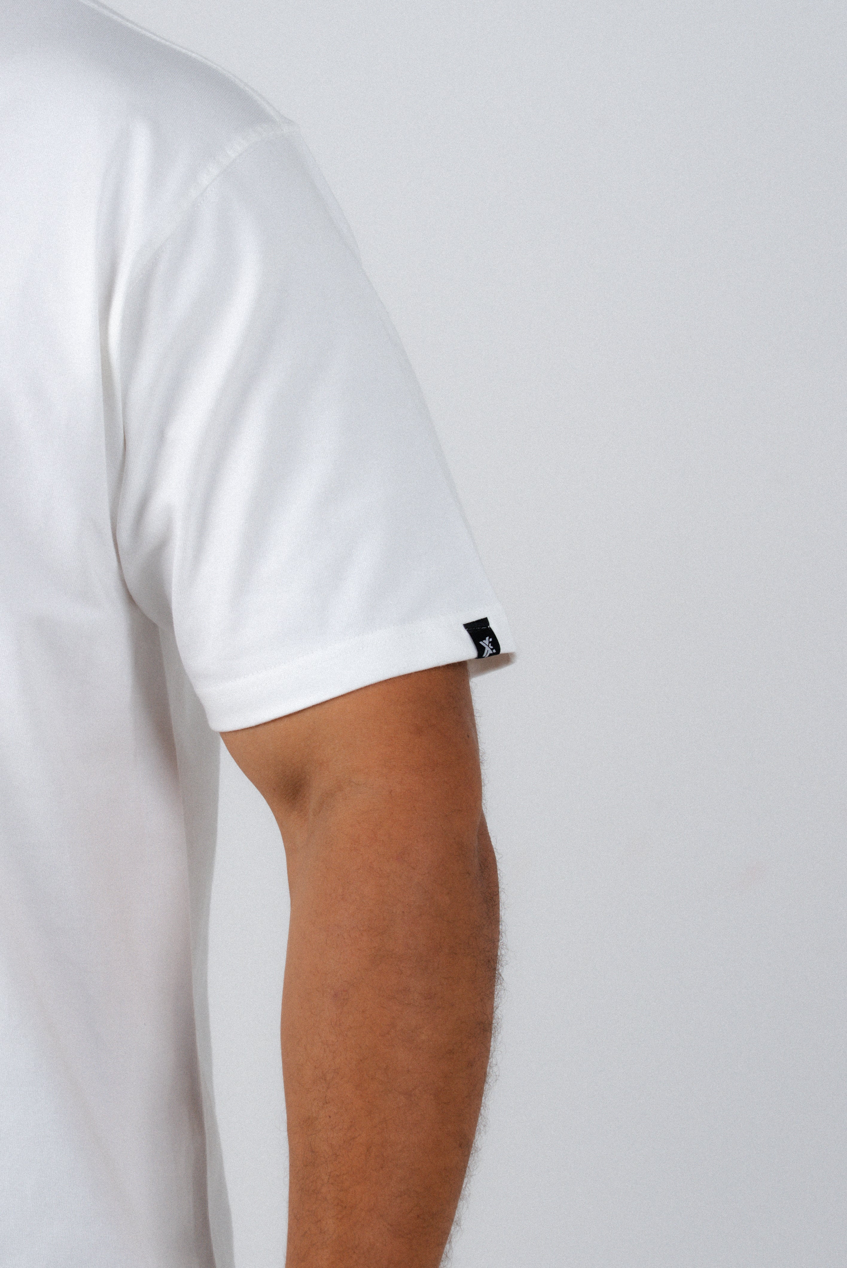 White And Gray Basic T-Shirt-3