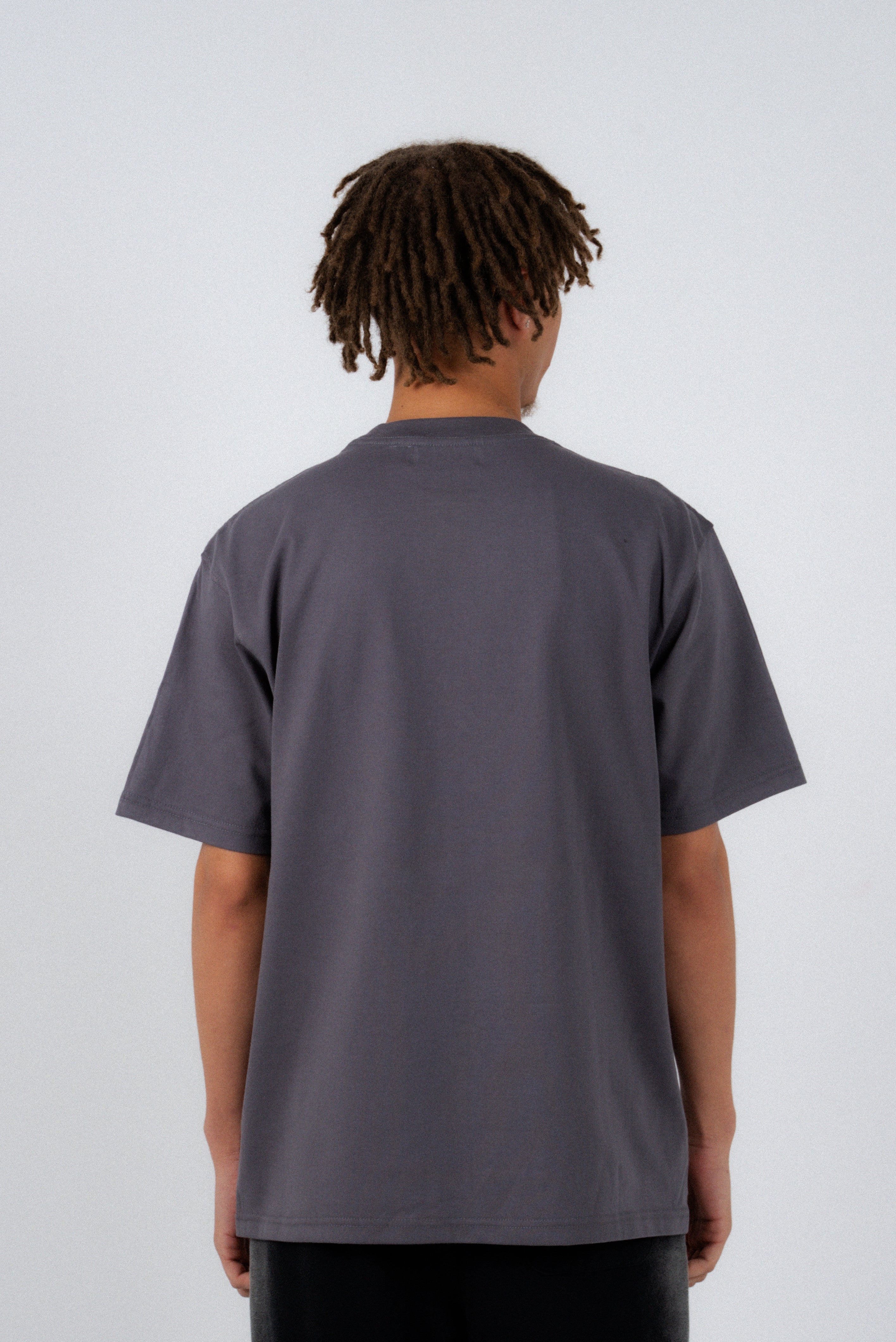 Full Gray Basic T-Shirt-4