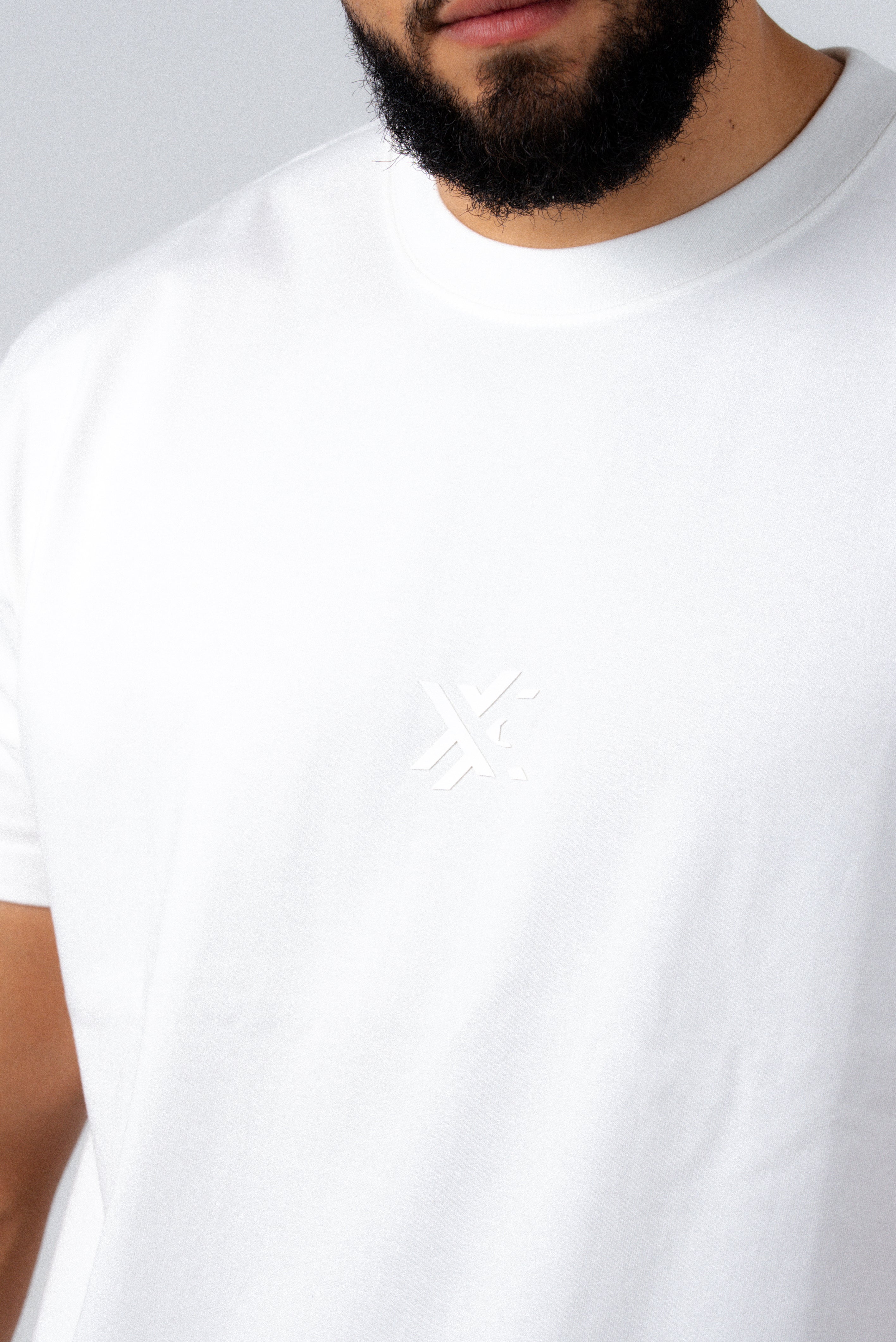 Full White Basic T-Shirt-2