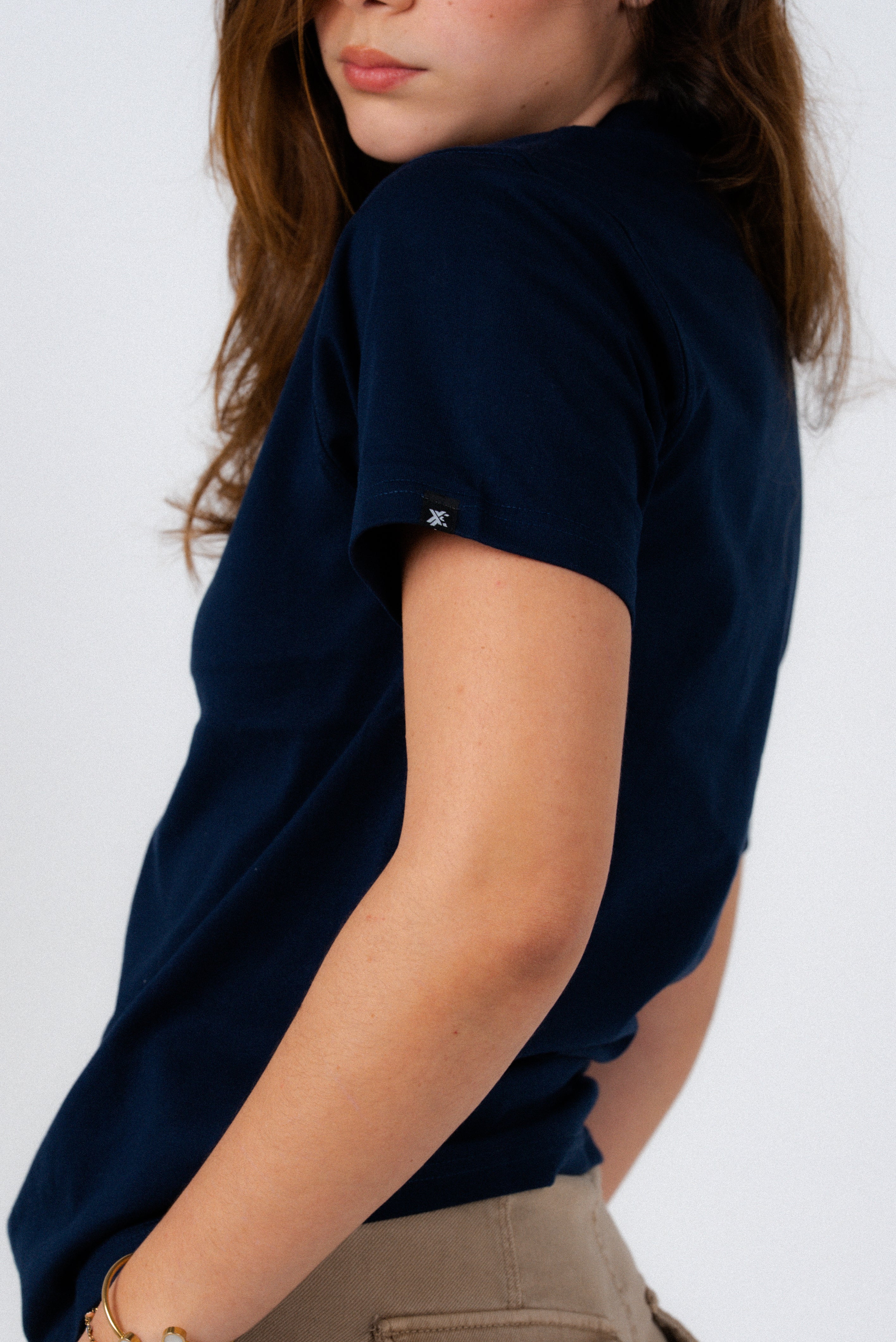 Navy Blue T-Shirt – Men's Relaxed Fit 3D Embroidery Premium Cotton-3