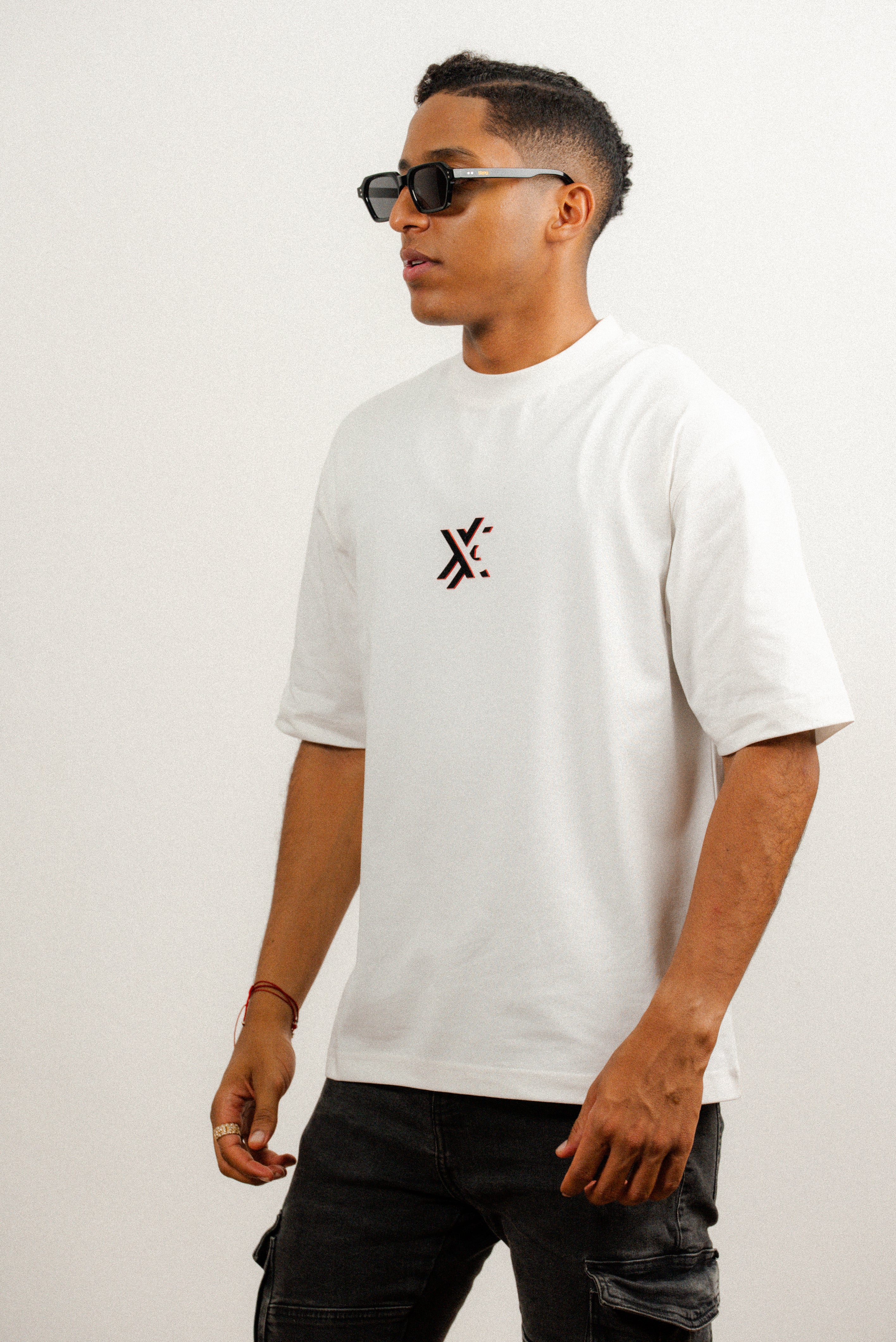 Basics 2.0 White T-Shirt Black/Red-3