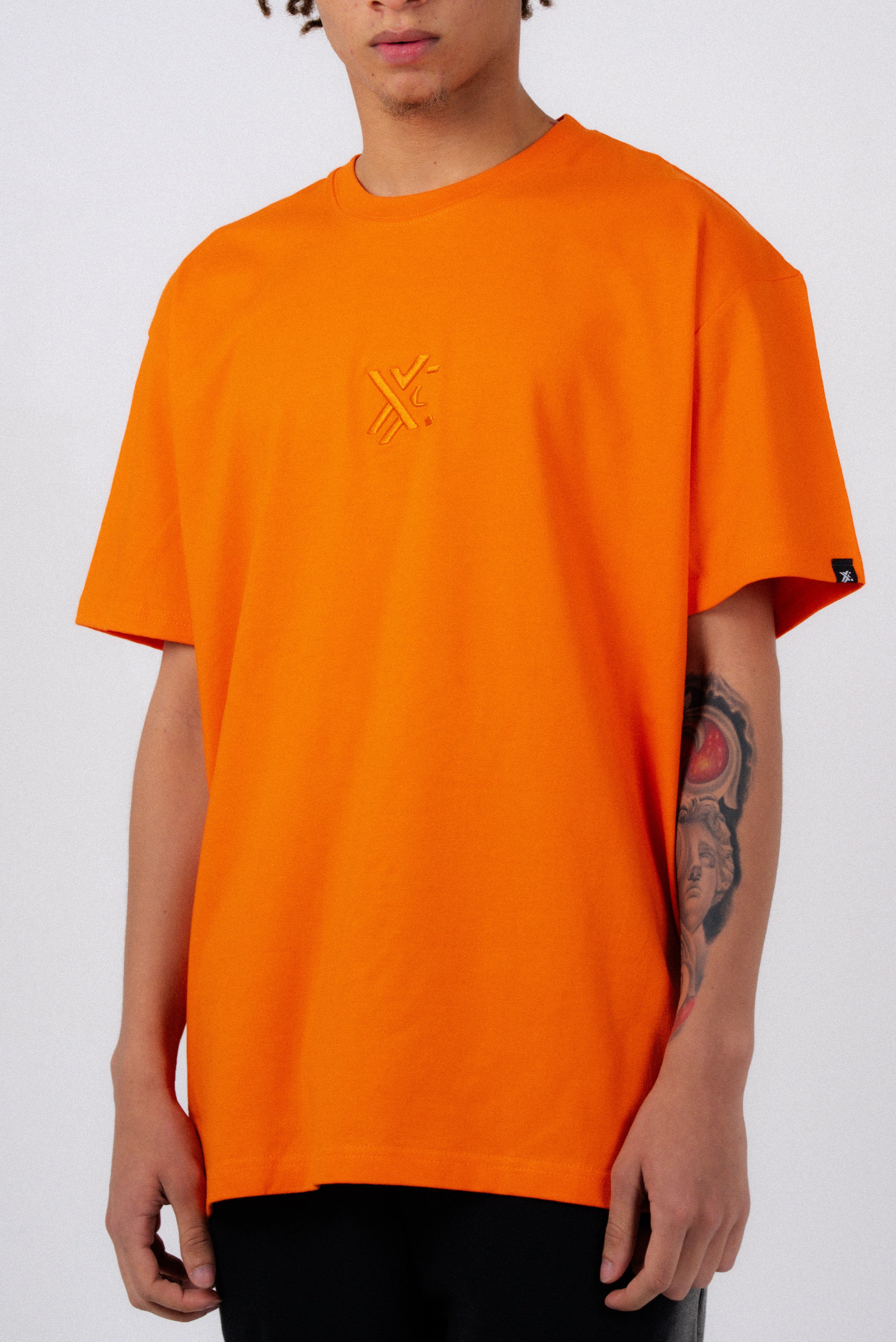 Orange Sandalwood T-Shirt – Men's Relaxed Fit 3D Embroidery Premium Cotton