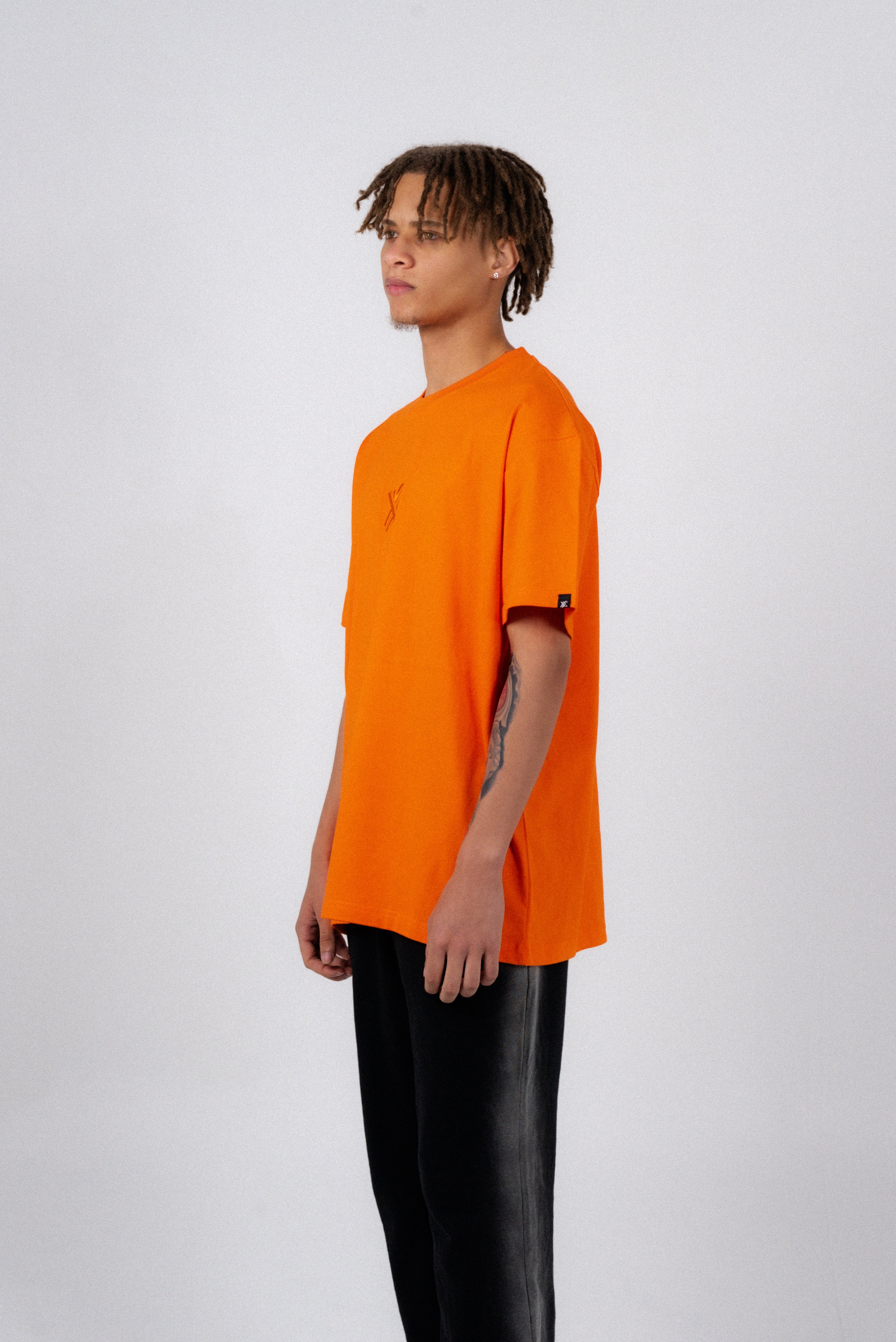 Orange Sandalwood T-Shirt – Men's Relaxed Fit 3D Embroidery Premium Cotton-2