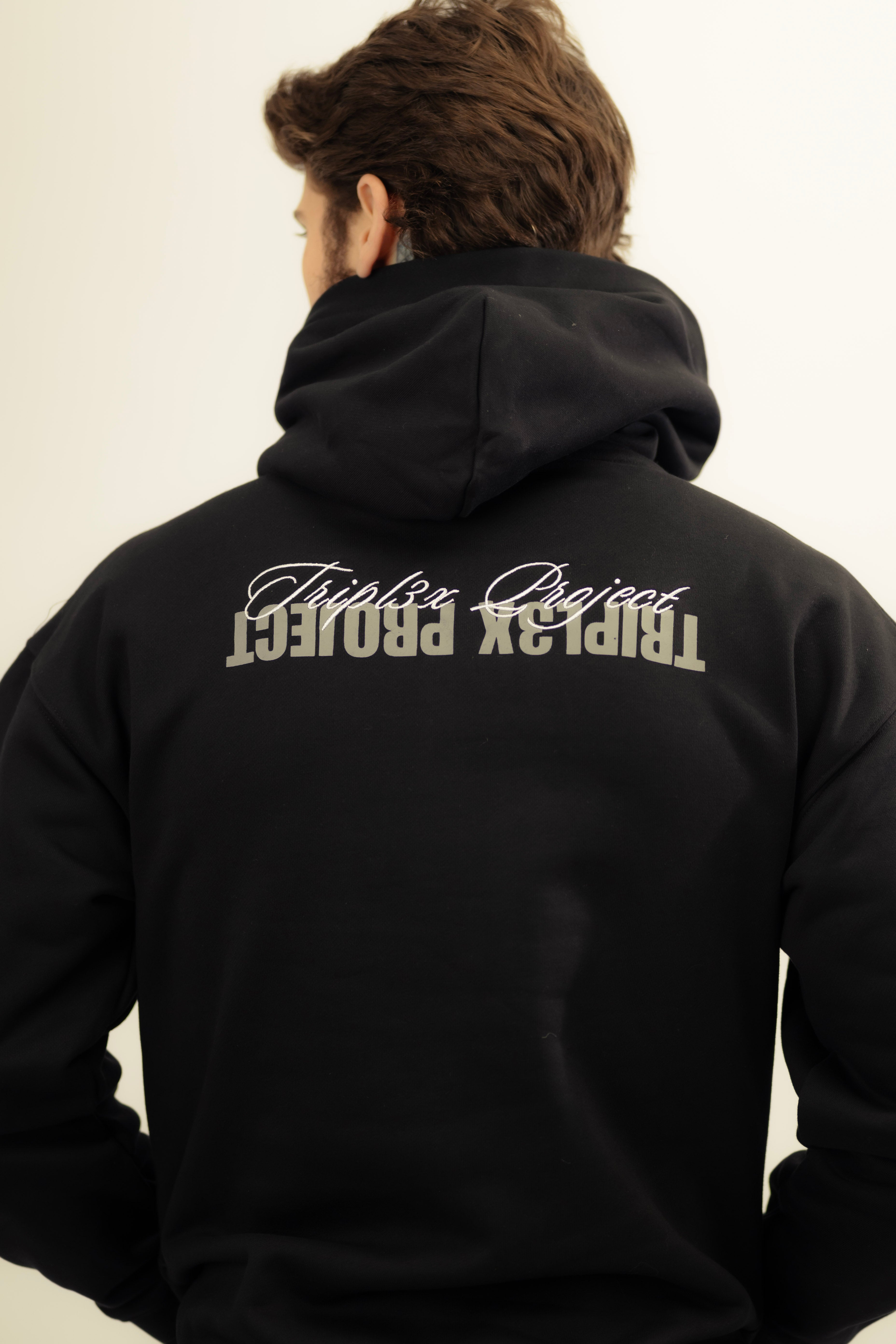 REVERSED LOGO HOODIE — BLACK-5