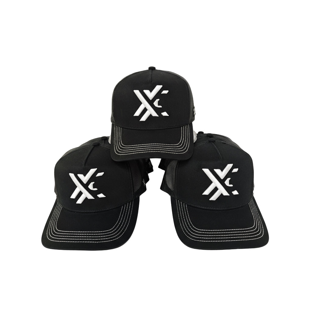 MESH HAT 3D EMBLEM BLACK/WHITE