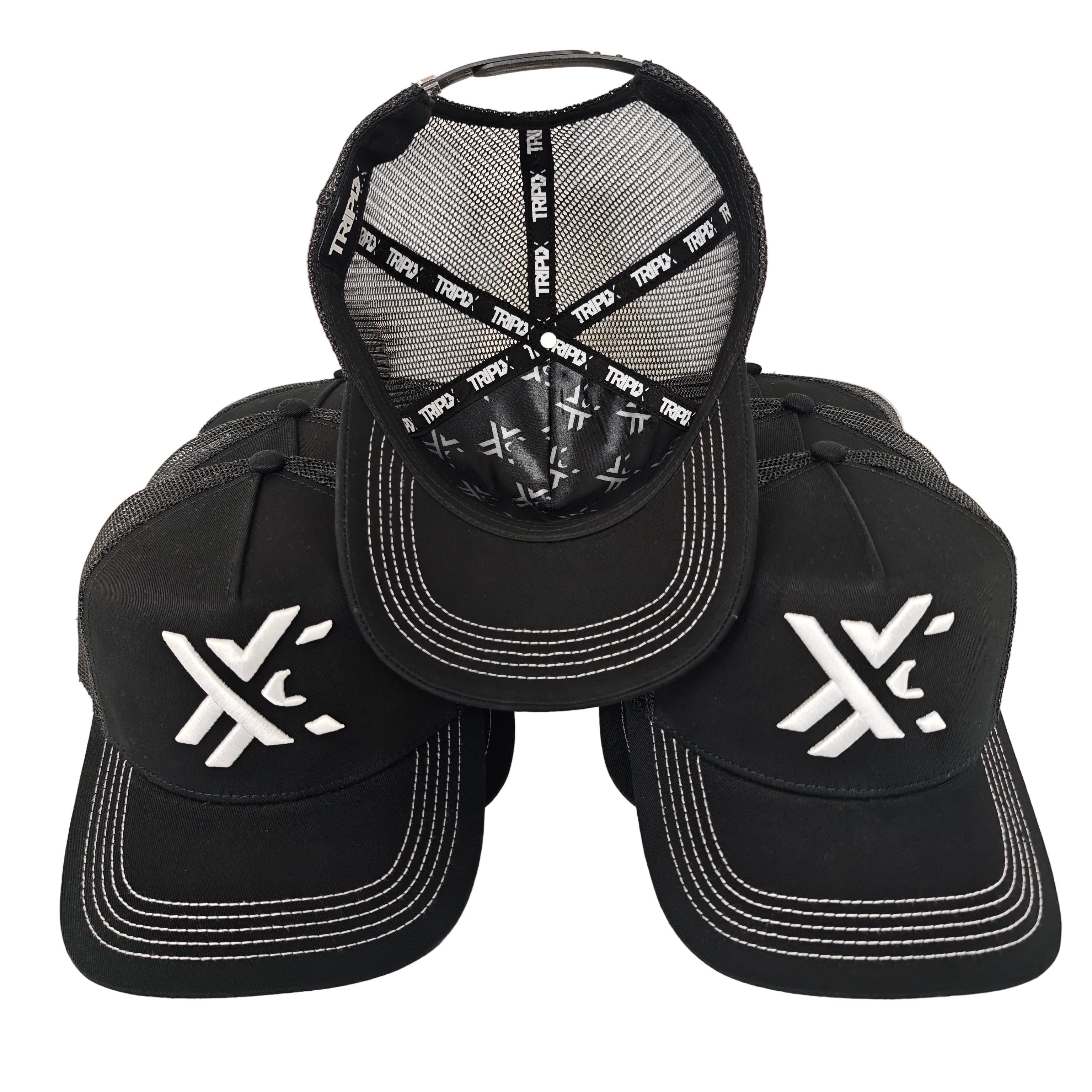 Mesh Hat 3D Emblem Black/White-4