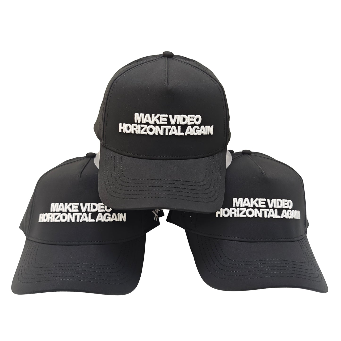 MAKE HORIZONTAL VIDEO - WATERPROOF BLACK HAT
