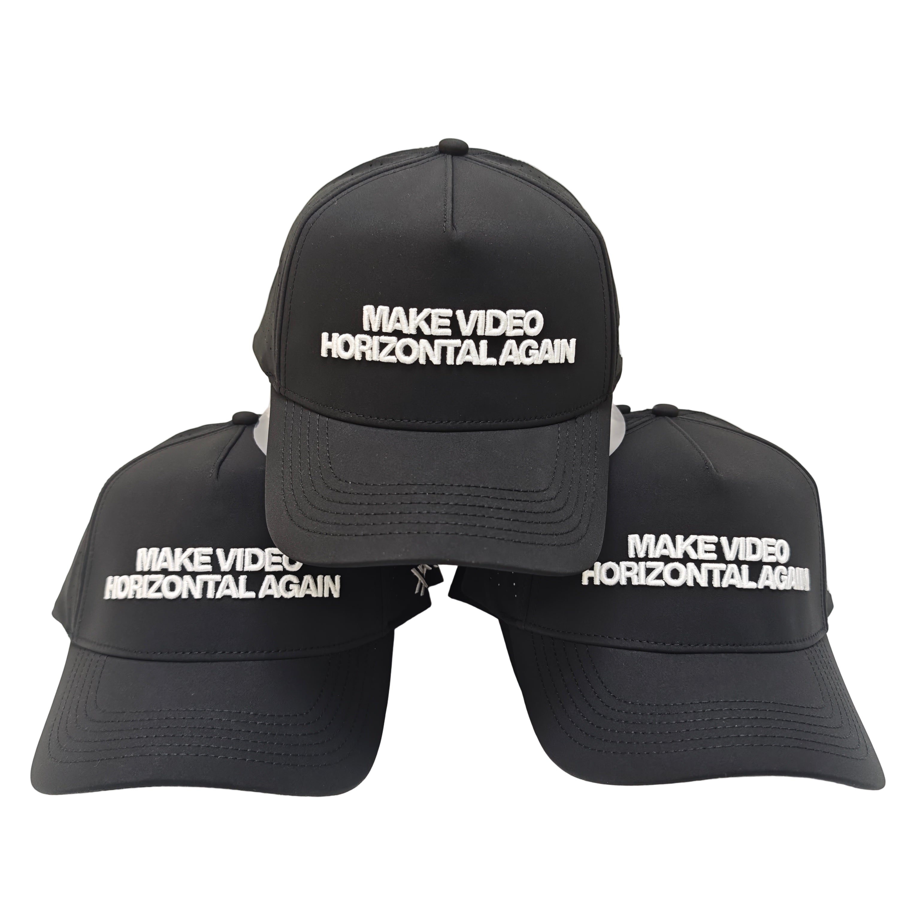 MAKE HORIZONTAL VIDEO - WATERPROOF BLACK HAT