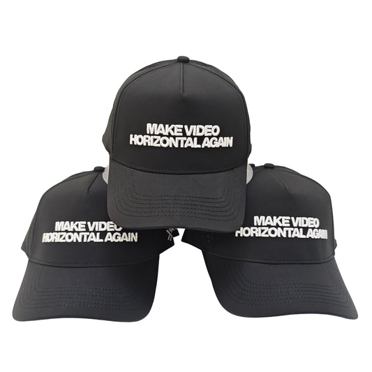 MAKE HORIZONTAL VIDEO - WATERPROOF BLACK HAT