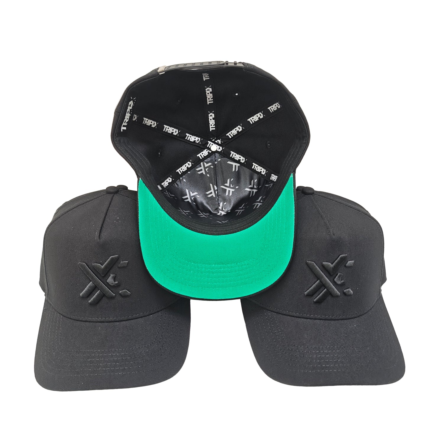 BLACK/GREEN LOGO HAT