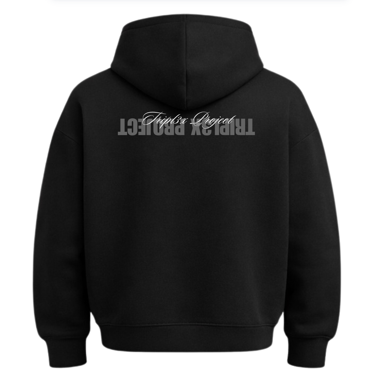 REVERSED LOGO HOODIE — BLACK-6